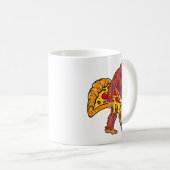 Funny Bigfoot Wandern mit großer Pizza Slice Kaffeetasse (VorderseiteRechts)