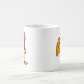 Funny Bigfoot Wandern mit großer Pizza Slice Kaffeetasse (Mittel)