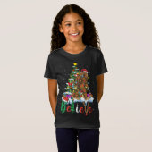 Funny Bigfoot Weihnachtsbaum Lichter Xmas Sasquatc T-Shirt (Vorne ganz)