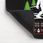 Funny Bigfoot Xmas Gift Santa Hat Ugly Bigfoot Chr Mousepad (Ecke)