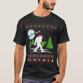 Funny Bigfoot Xmas Gift Santa Hat Ugly Bigfoot Chr T-Shirt (Vorderseite)