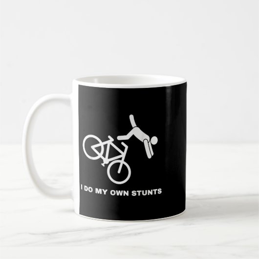 Funny Bike Lovers I Do My Own Stunts Kaffeetasse (Links)