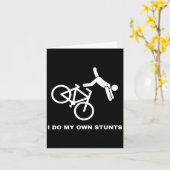 Funny Bike Lovers I Do My Own Stunts Karte (Gelbe Blume)