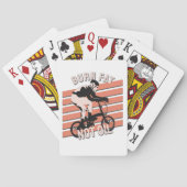 Funny Bike Rider Design - Brennen Sie Fett nicht Ö Spielkarten (Rückseite)