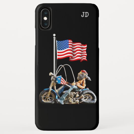 Funny Biker American Flag Case-Mate iPhone Hülle (Rückseite)