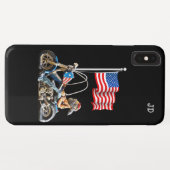 Funny Biker American Flag Case-Mate iPhone Hülle (Rückseite (Horizontal))