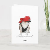 Funny Biker Cat Geburtstag von Konservativen Karte (Rückseite)