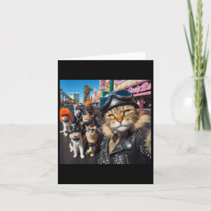 Funny Biker Cats Gangster Cats Street Motorrad C Karte
