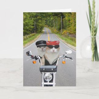 Funny Biker Cats Valentine/Jubiläum Feiertagskarte