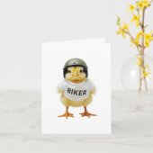 Funny BIKER CHICK card weiblicher Motorradfahrer Karte (Gelbe Blume)