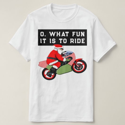 Funny Biker Christmas T-Shirt (Design vorne)