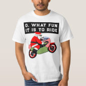 Funny Biker Christmas T-Shirt (Vorderseite)
