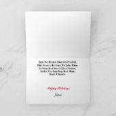 Funny Biker Couple Santa Sleigh Weihnachtskarte Karte (Innenseite)