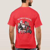 Funny Biker Santa Claus Gang | Rock and Roll T-Shirt (Rückseite)