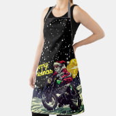 Funny Biker Santa Merry Weihnachten Schürze (InSitu)