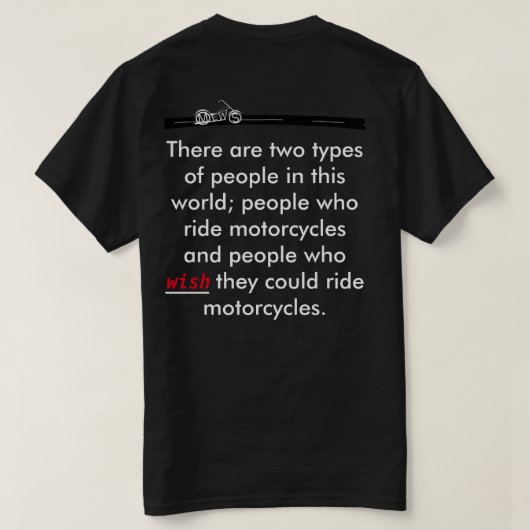 Funny Biker T-Shirt (Design Rückseite)