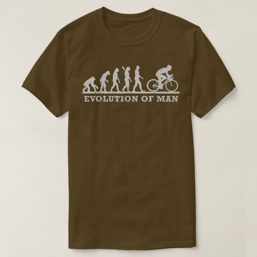 Funny Biking Biker Cyclist Evolution Man T-Shirt (Design vorne)