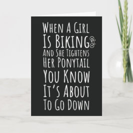 Funny Biking Cards For Her Teen Girls Women Biker Karte