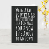 Funny Biking Cards For Her Teen Girls Women Biker Karte (Gelbe Blume)