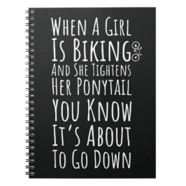 Funny Biking Gifts For Her Teen Girls Women Biker Notizblock