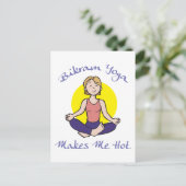 Funny Bikram Yoga Geschenk Postkarte (Stehend Vorderseite)