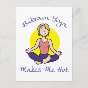 Funny Bikram Yoga Geschenk Postkarte