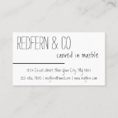 Funny Bildhauerin personalisierbar Visitenkarte (Rückseite)