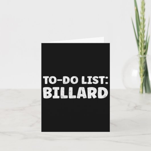 Funny Billard Lover Quotes Indoor Pool & amp; Bill Karte (Vorderseite)