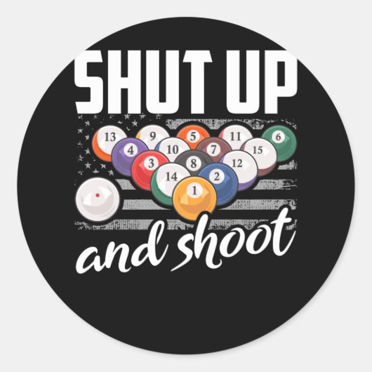 Funny Billard Player Zitat Billiard Sarcastic Runder Aufkleber (Vorderseite)