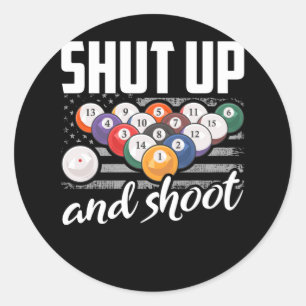 Funny Billard Player Zitat Billiard Sarcastic Runder Aufkleber