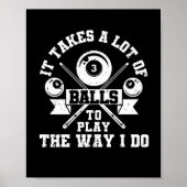 Funny billard spieler billards 8 ball poster (Vorne)