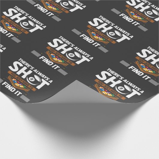 Funny Billard Zitat Acht Ball Shot Geschenkpapier (Ecke)