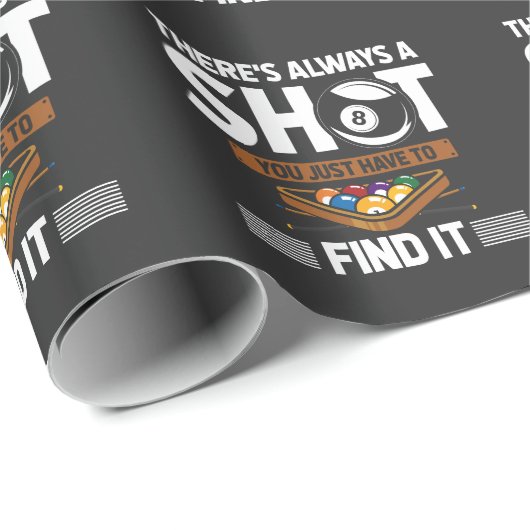 Funny Billard Zitat Acht Ball Shot Geschenkpapier (Rolleneckpunkt)