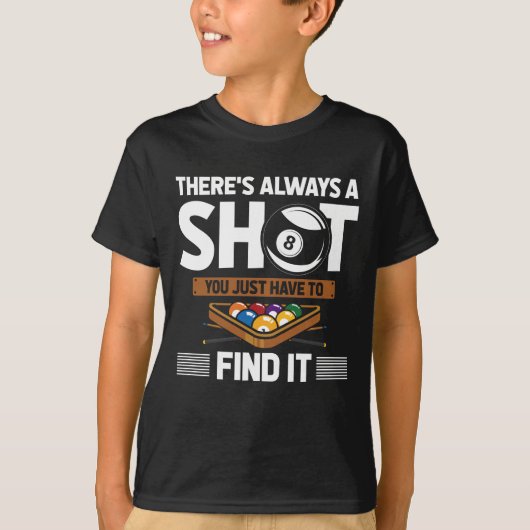 Funny Billard Zitat Acht Ball Shot T-Shirt (Vorderseite)