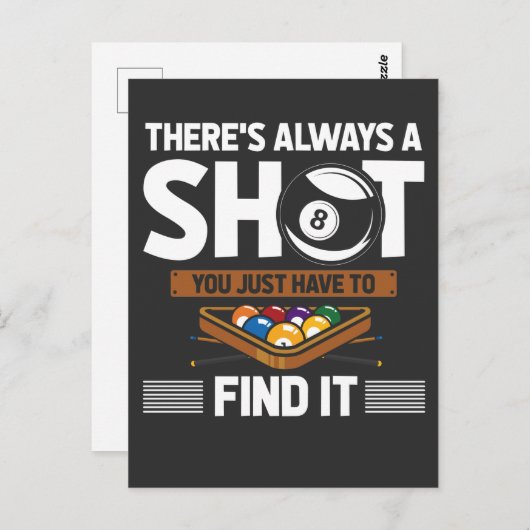 Funny Billard Zitat Aight Ball Shot Postkarte (Vorne/Hinten)