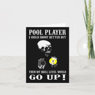 Funny Billards Pool Player Ich konnte besser schie Karte