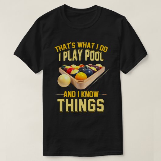 Funny Billarlards Shirts für Männer 8 Ball Pool Bi (Design vorne)