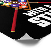 Funny Billiard Billiard Rack Ich schlage Leute mit Poster (Ecke)