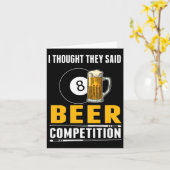 Funny Billiard, dachte ich, sie sagten Bierwettbew Karte (Gelbe Blume)