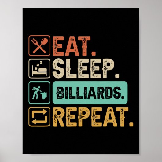 Funny Billiard Game 9-Ball Vater Cue Stick Lo Poster (Vorne)