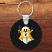 Funny Billiard Ghost Pumpkin Boo Halloween Kids Me Schlüsselanhänger (Vorderseite)