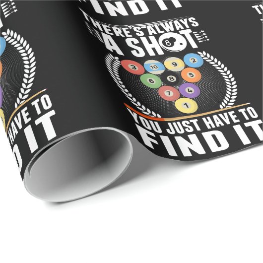 Funny Billiard Joke Cue Snooker Pool Player Geschenkpapier (Rolleneckpunkt)