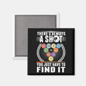 Funny Billiard Joke Cue Snooker Pool Player Magnet (Vorderseite/Rückseite)