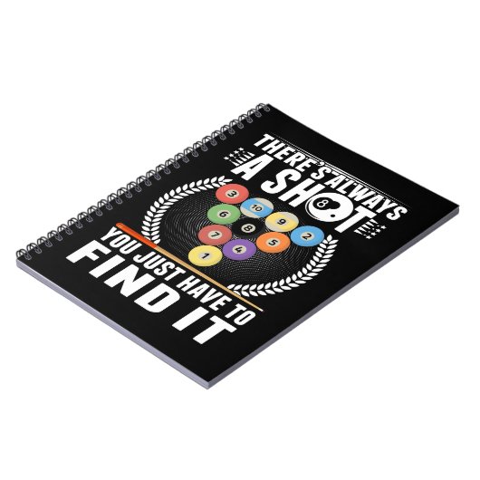 Funny Billiard Joke Cue Snooker Pool Player Notizblock (Linke Seite)