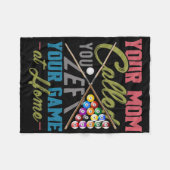 Funny Billiard Pool Cue Shirt Funny Pool Billiard Fleecedecke (Vorderseite (Horizontal))