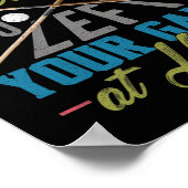 Funny Billiard Pool Cue Shirt Funny Pool Billiard Poster (Ecke)