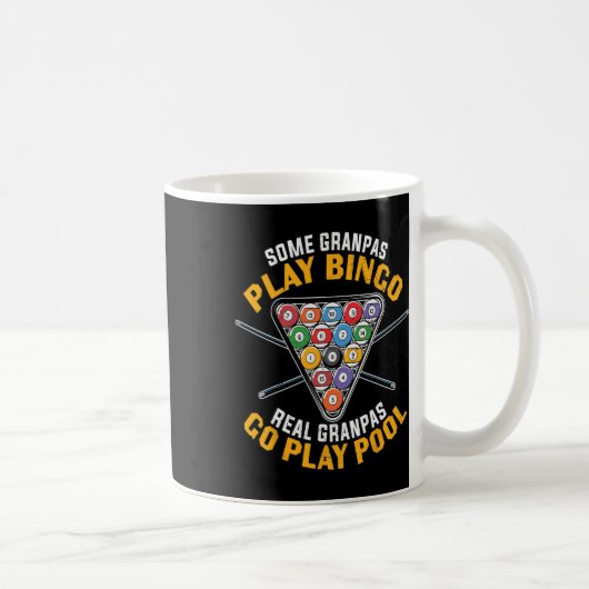 Funny Billiard Pool Opa Beruflich Billiard Kaffeetasse (Rechts)