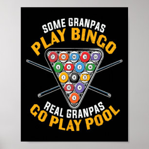 Funny Billiard Pool Opa Beruflich Billiard Poster