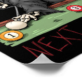 Funny Billiard Pool Player Billiard Poster (Ecke)
