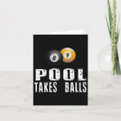 Funny Billiard Pool Player Pool nimmt Karte (Vorderseite)